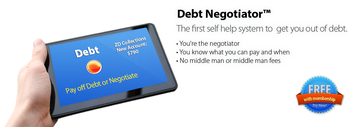 Debt Negotiator. The first self help system to get you off debt.